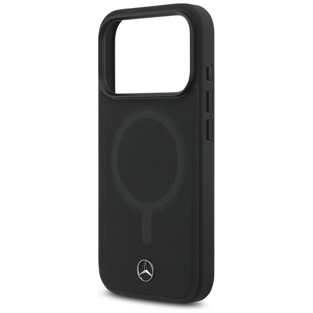 Zdjęcie do “Mercedes Plain Smooth Leather MS czarny - etui iPhone 17 Pro”.