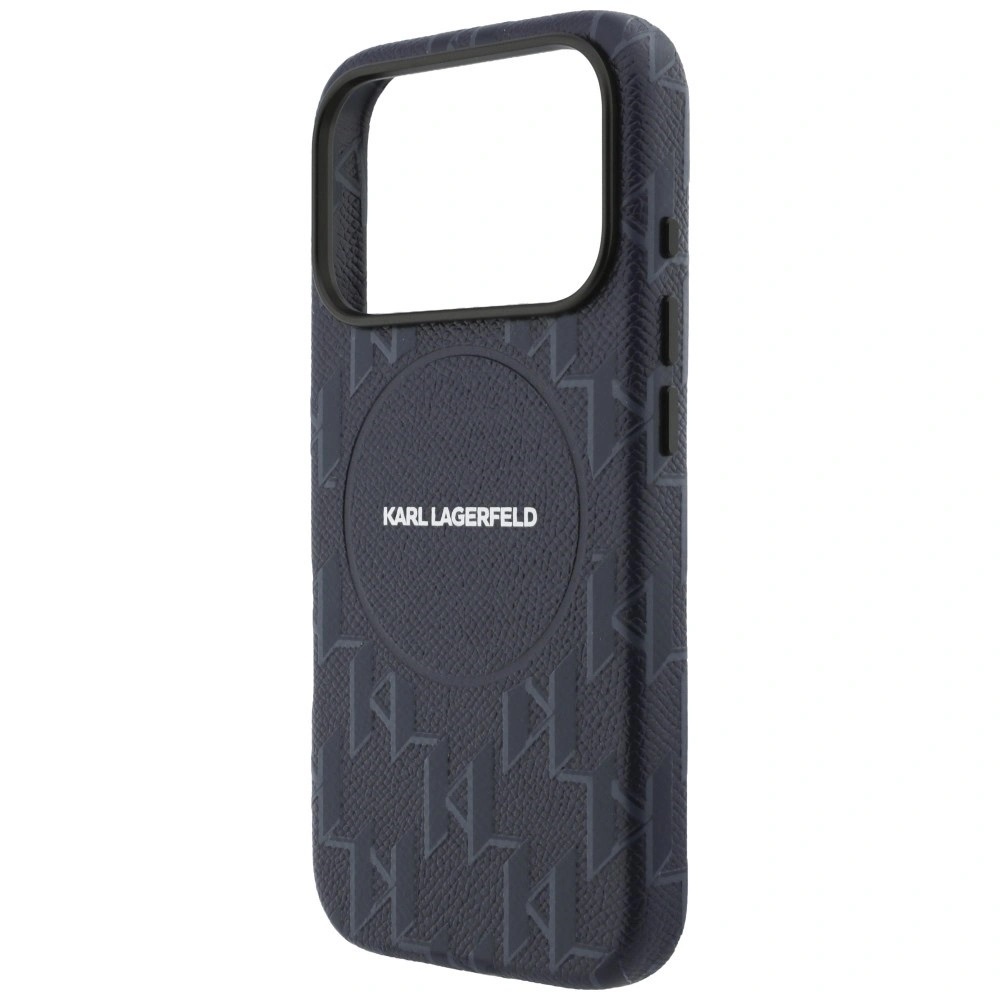 Zdjęcie do “Karl Lagerfeld Monogram logo MS niebieski - etui iPhone 17 Pro Max”.
