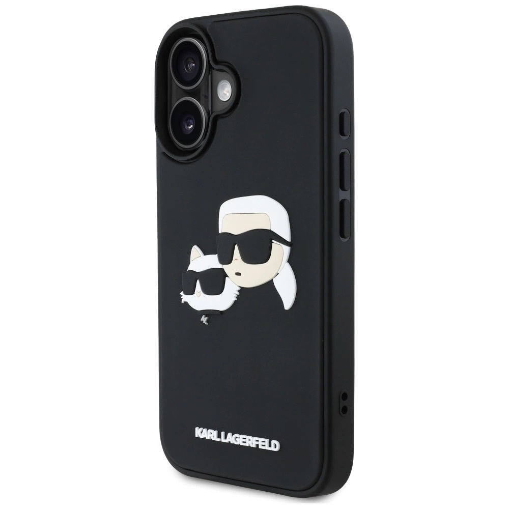 Zdjęcie do “Karl Lagerfeld HC 3D Rubber Double Heads czarny - etui iPhone 16”.