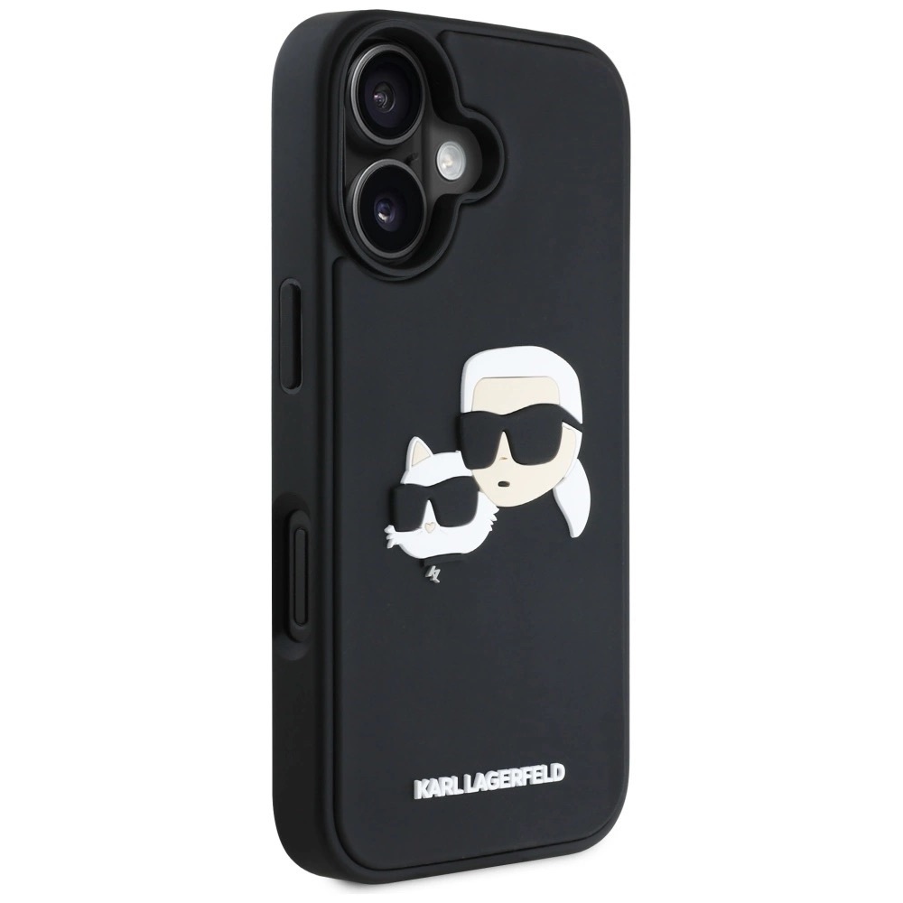 Zdjęcie do “Karl Lagerfeld HC 3D Rubber Double Heads czarny - etui iPhone 16”.