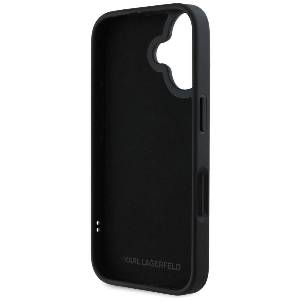 Zdjęcie do “Karl Lagerfeld HC 3D Rubber Double Heads czarny - etui iPhone 16”.