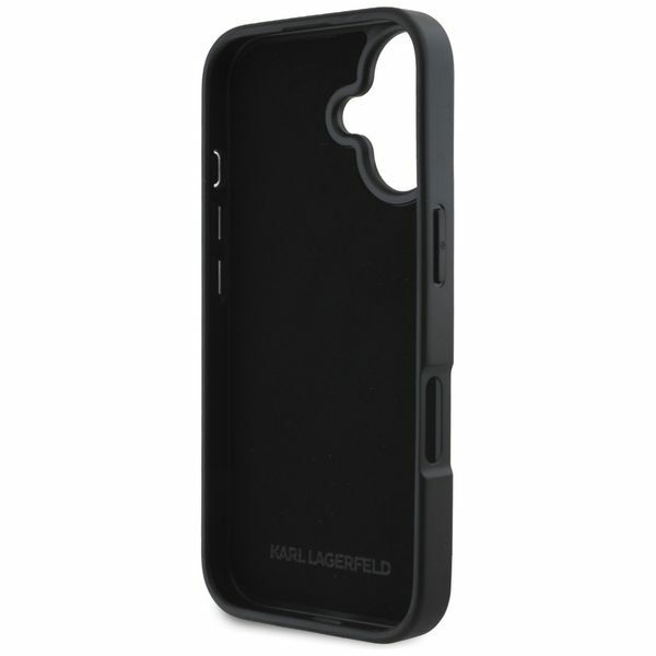 Zdjęcie do “Karl Lagerfeld HC Grained PU Cardslot Metal Elong czarny - etui iPhone 16”.