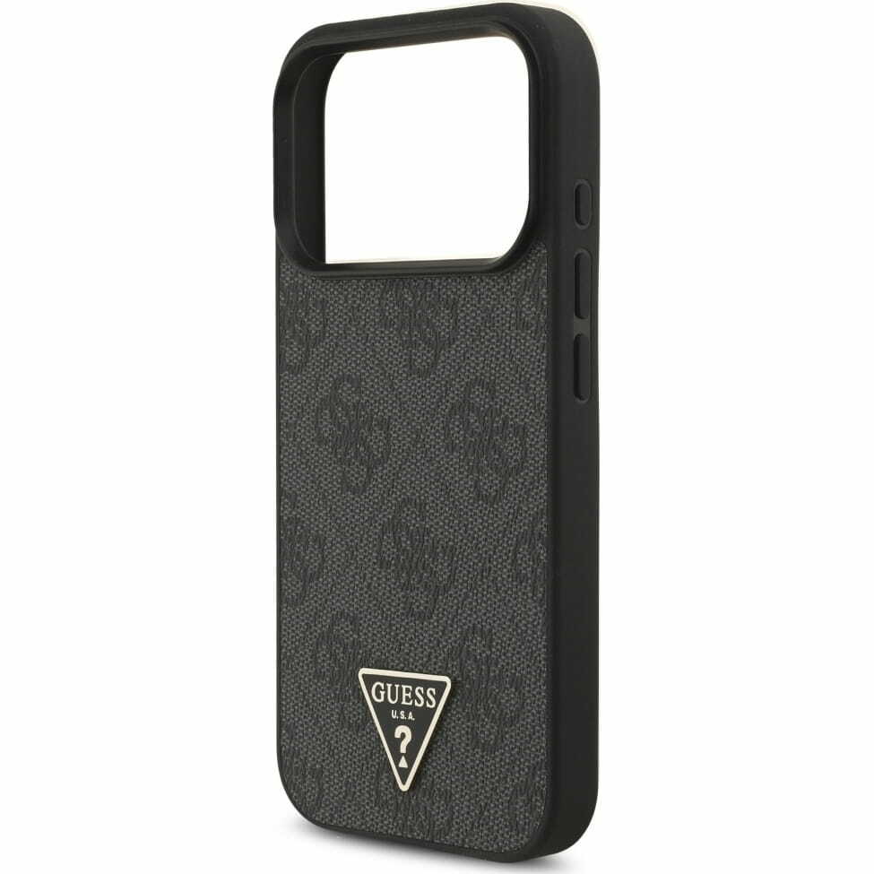 Zdjęcie do “Guess 4G Strap Triangle Logo MS czarny - etui iPhone 17 Pro”.