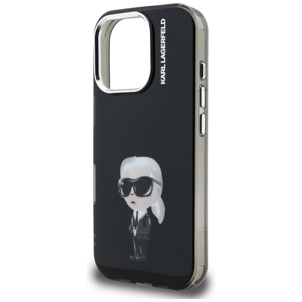 Zdjęcie do “Karl Lagerfeld IML Aquarelle Karl Logo czarny - etui iPhone 16 Pro Max”.