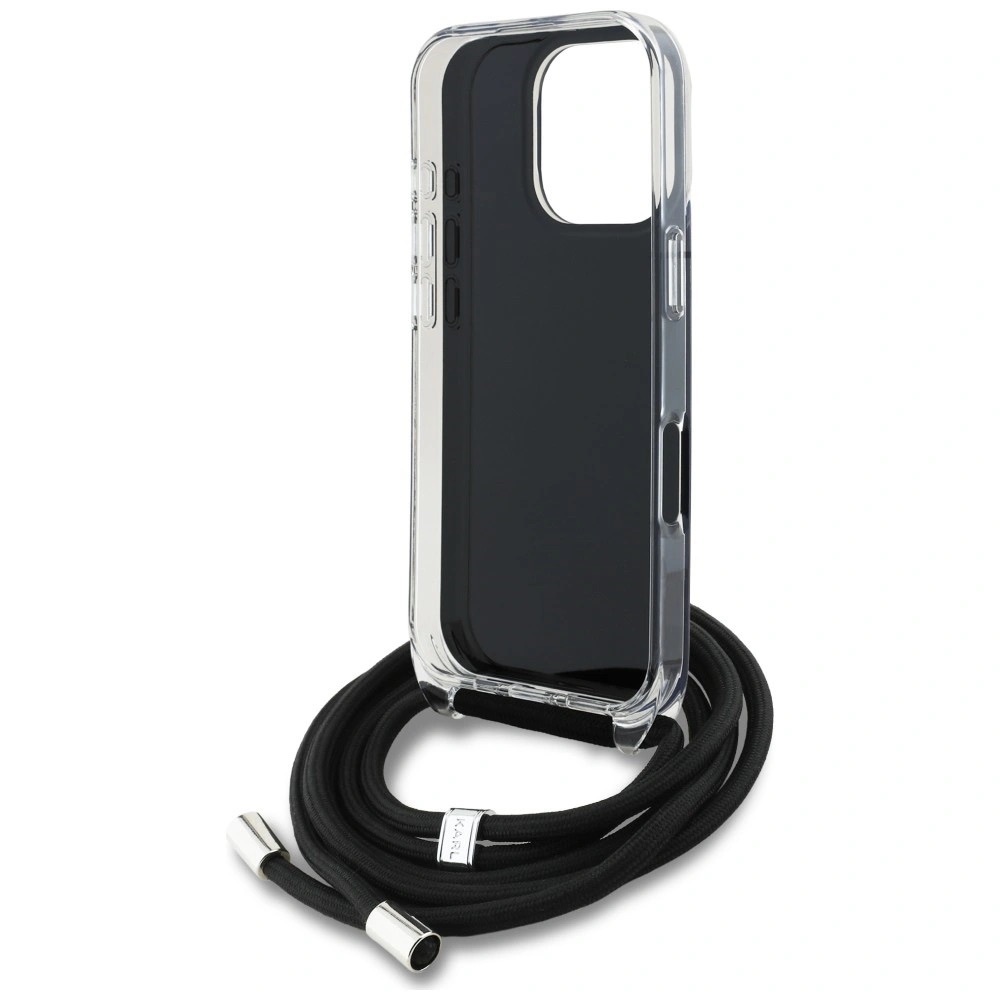 Zdjęcie do “Karl Lagerfeld IML Crossbody KarlChoupette Head czarny - etui iPhone 16 Pro”.
