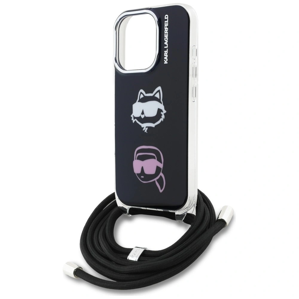 Zdjęcie do “Karl Lagerfeld IML Crossbody KarlChoupette Head czarny - etui iPhone 16 Pro Max”.