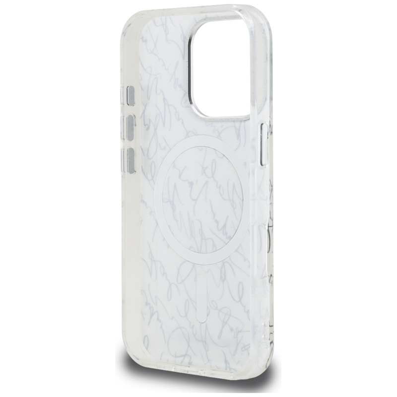 Zdjęcie do “Karl Lagerfeld IML Karl Script Pattern MS biały - etui iPhone 16 Pro Max”.