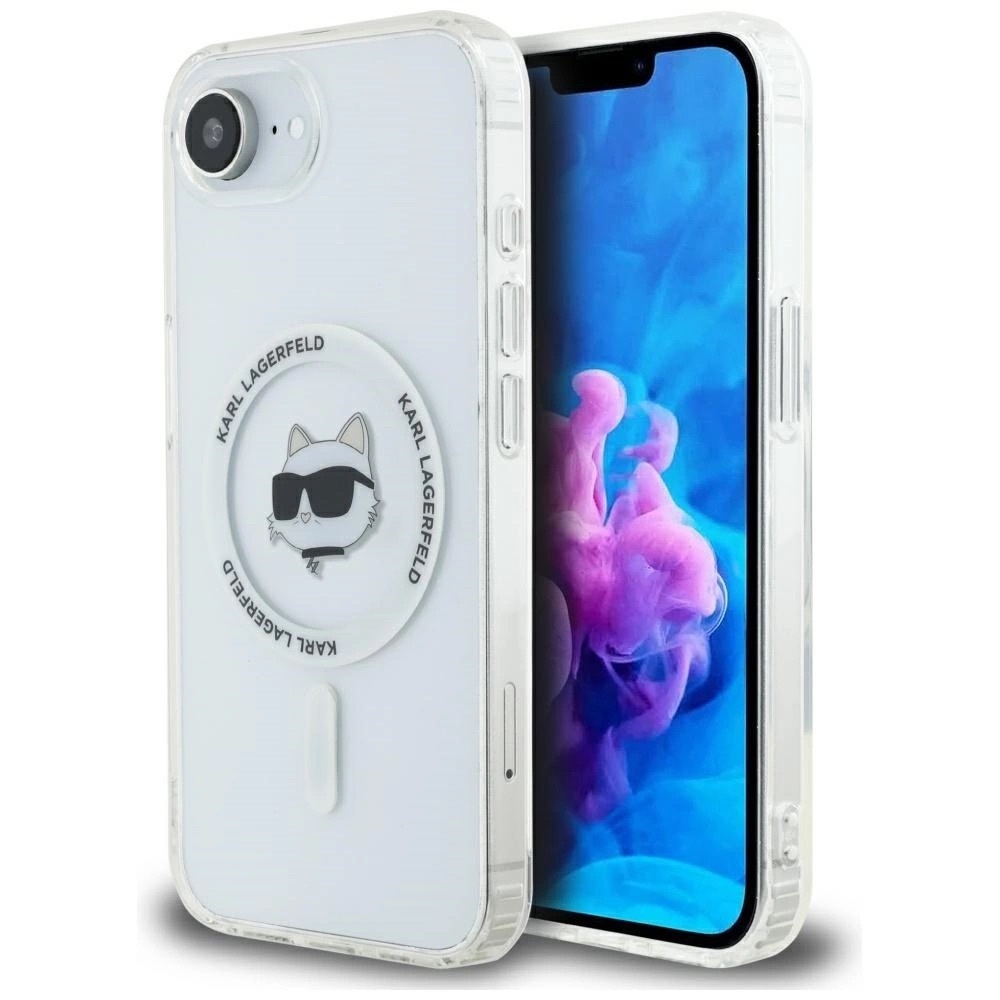Zdjęcie do “Karl Lagerfeld IML Metal Choupette Head MS biały - etui iPhone 16e / 17e”.