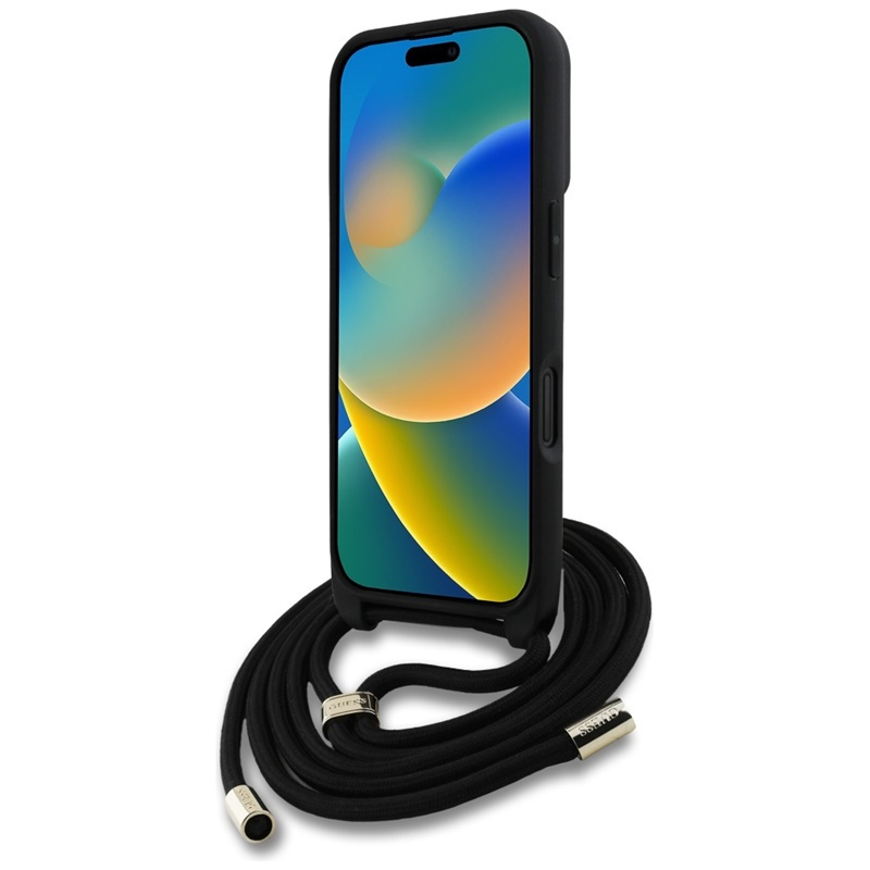 Zdjęcie do “Guess 4G Big Logo Cord Stap Crossbody brązowy - etui iPhone 16 Plus”.