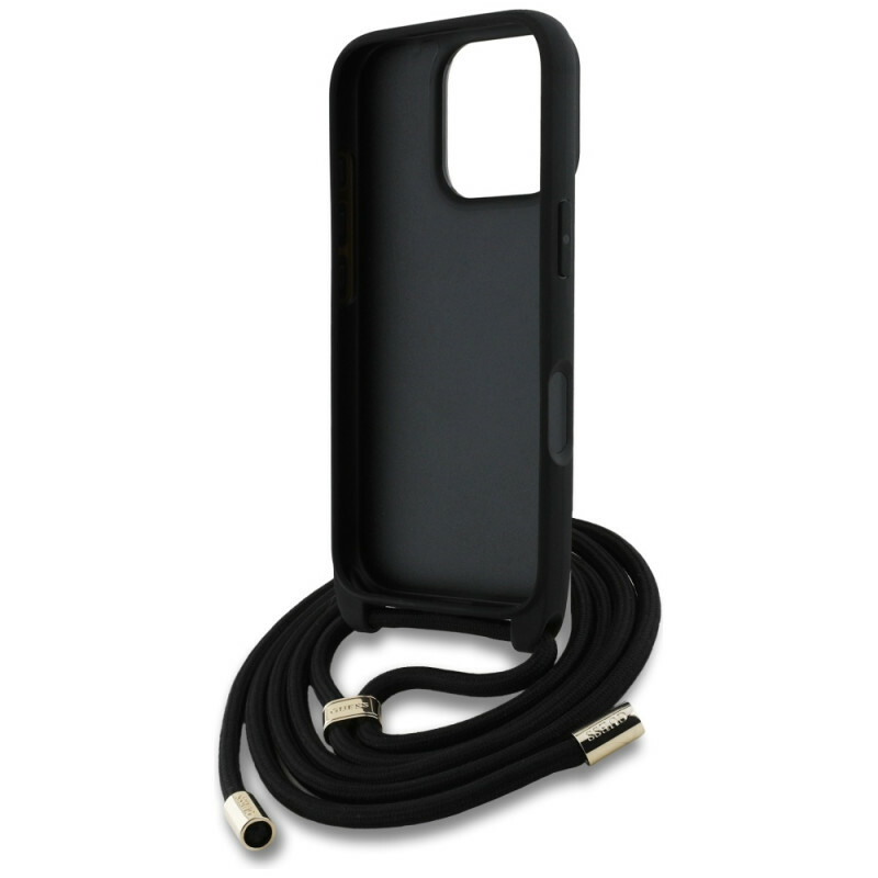 Zdjęcie do “Guess 4G Big Logo Cord Stap Crossbody czarny - etui iPhone 16 Pro”.
