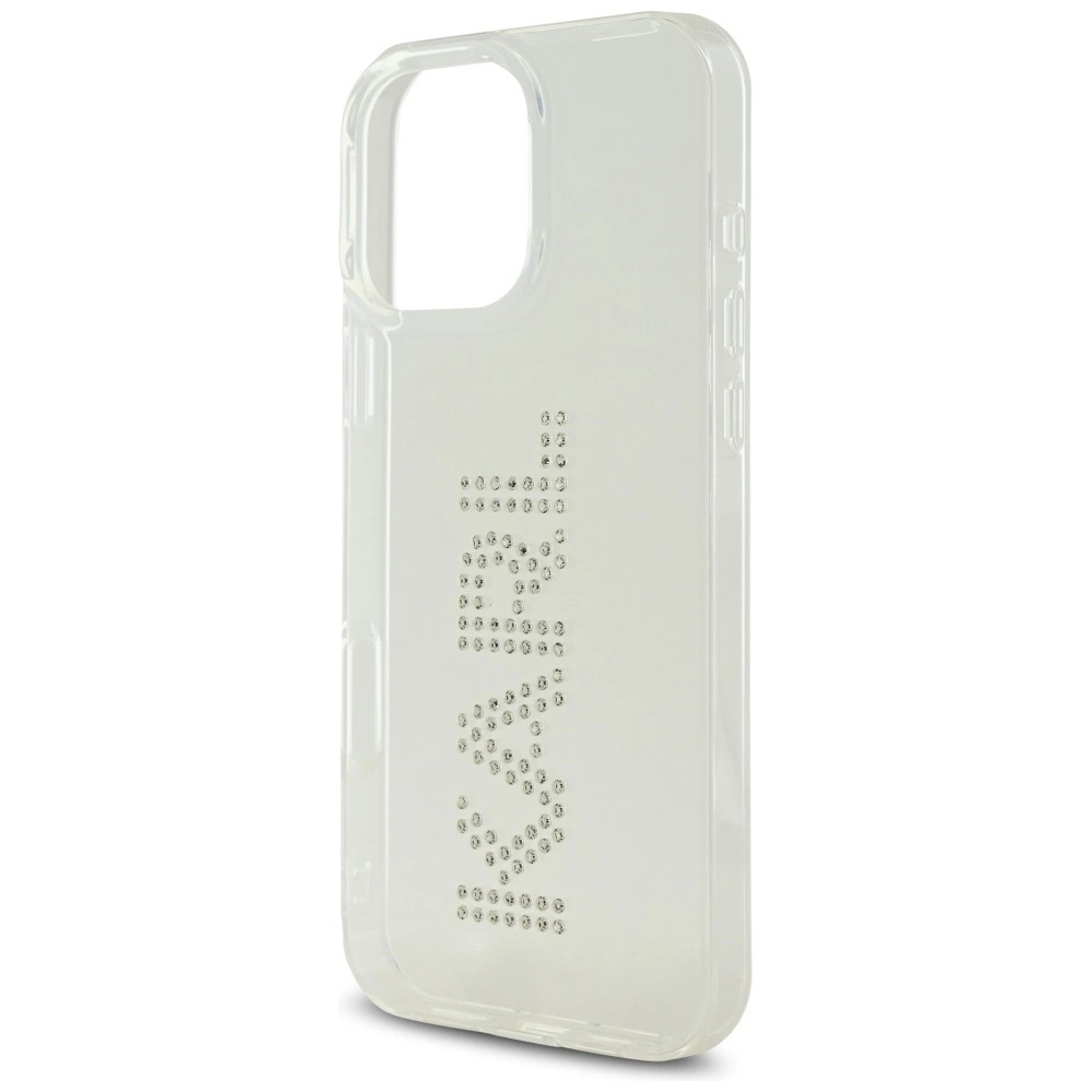 Zdjęcie do “Karl Lagerfeld IML Rhinestones Logo iPhone przezroczysty - etui iPhone 16 Pro Max”.