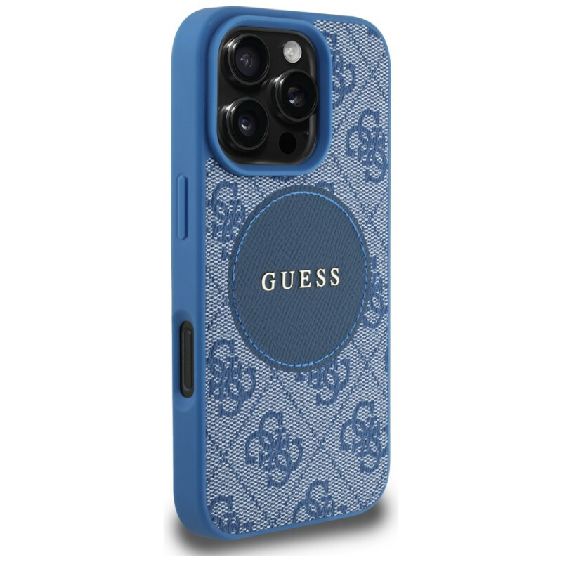 Zdjęcie do “Guess 4G Circle Classic Logo MS niebieski - etui iPhone 16 Pro Max”.