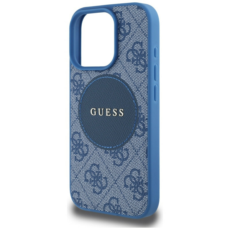 Zdjęcie do “Guess 4G Circle Classic Logo MS niebieski - etui iPhone 16 Pro Max”.