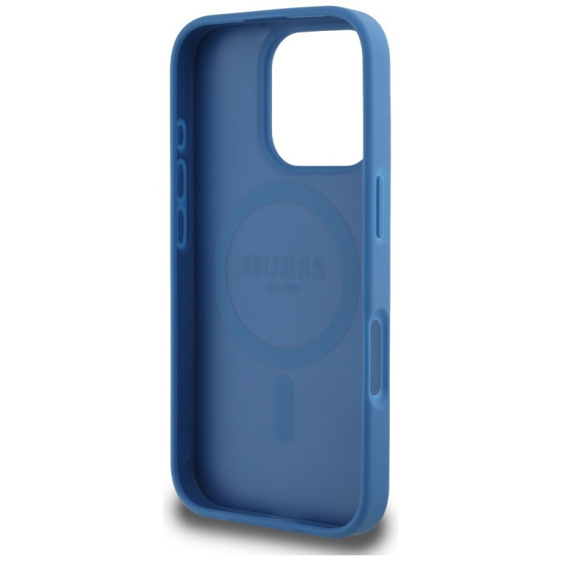 Zdjęcie do “Guess 4G Circle Classic Logo MS niebieski - etui iPhone 16 Pro Max”.