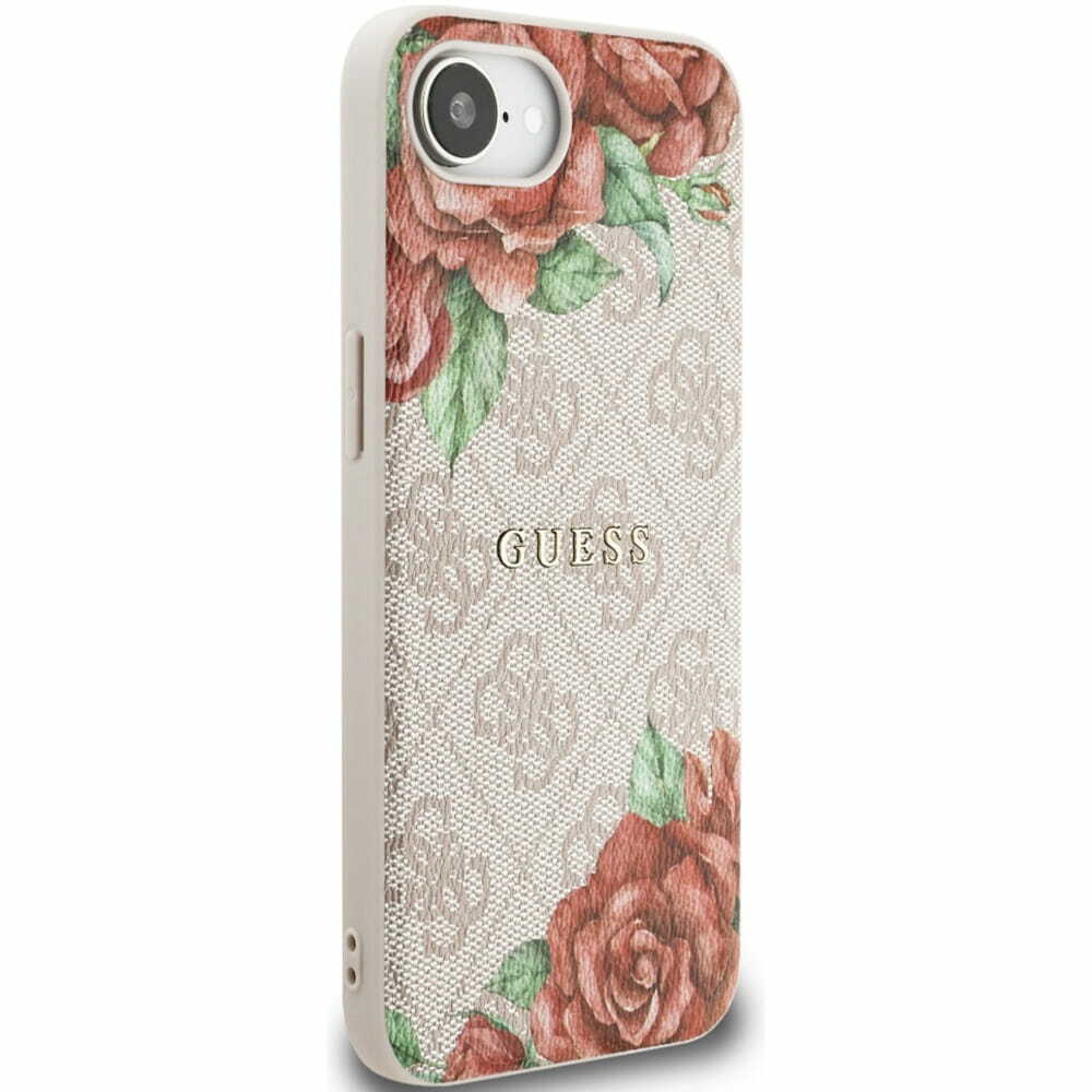 Zdjęcie do “Guess 4G Flowers Print MS różowy - etui iPhone 16e / 17e”.