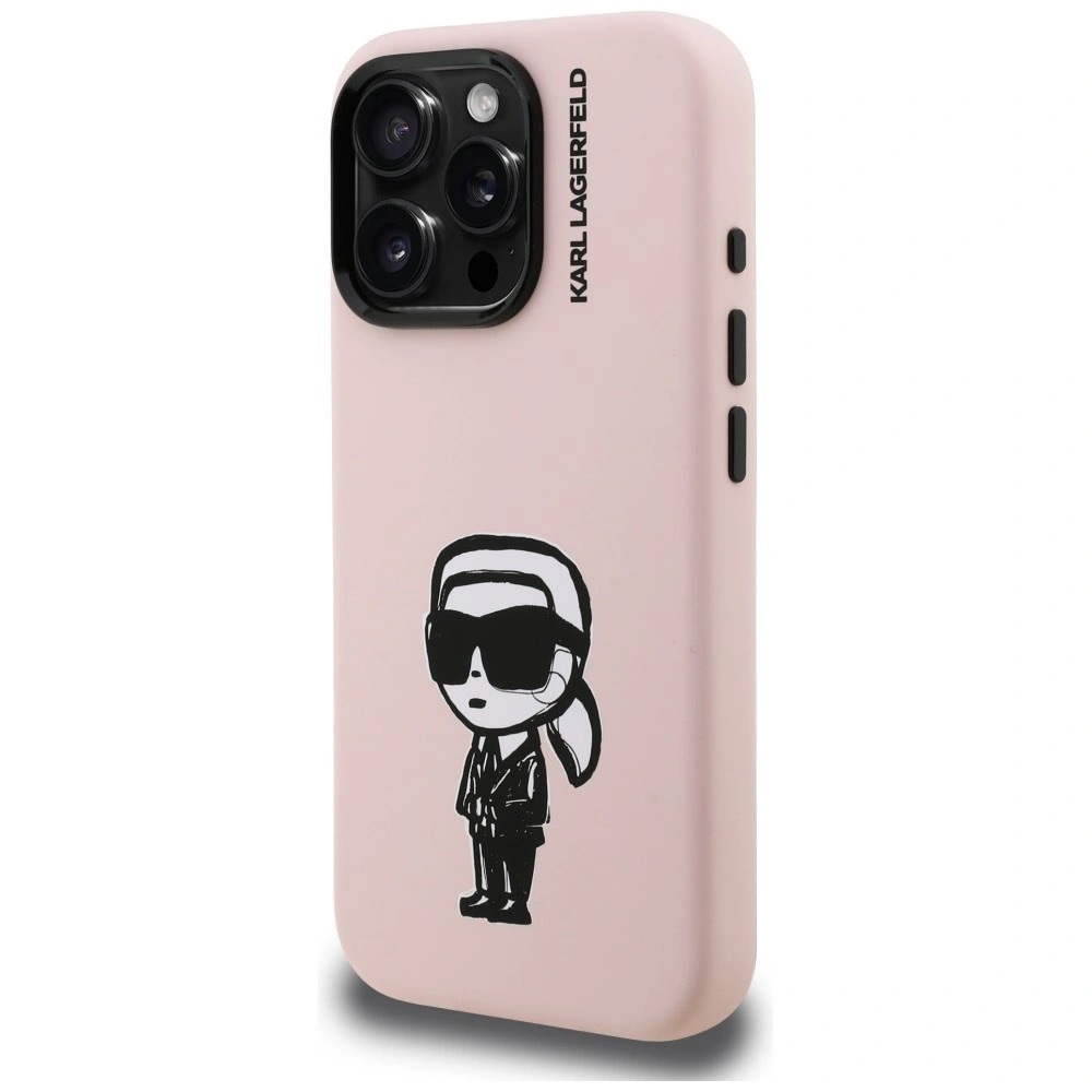 Zdjęcie do “Karl Lagerfeld Silicone Karl Sketch MS różowy - etui iPhone 16 Pro Max”.