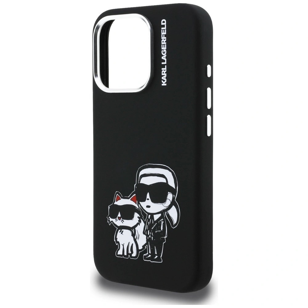 Zdjęcie do “Karl Lagerfeld Silicone KarlChoupette Sketch MS czarny - etui iPhone 16 Pro Max”.