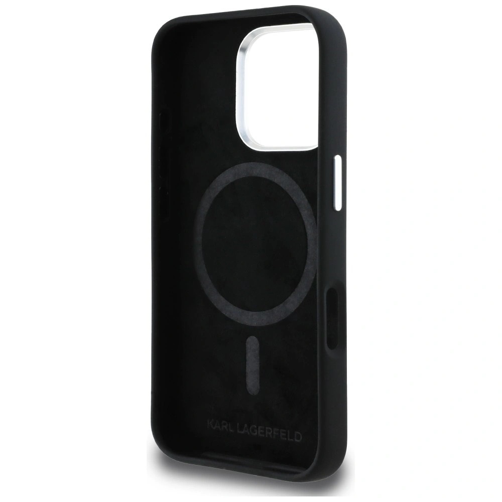 Zdjęcie do “Karl Lagerfeld Silicone KarlChoupette Sketch MS czarny - etui iPhone 16 Pro Max”.