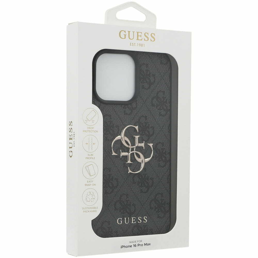 Zdjęcie do “Guess 4G Big Logo czarny - etui iPhone 16 Pro Max”.
