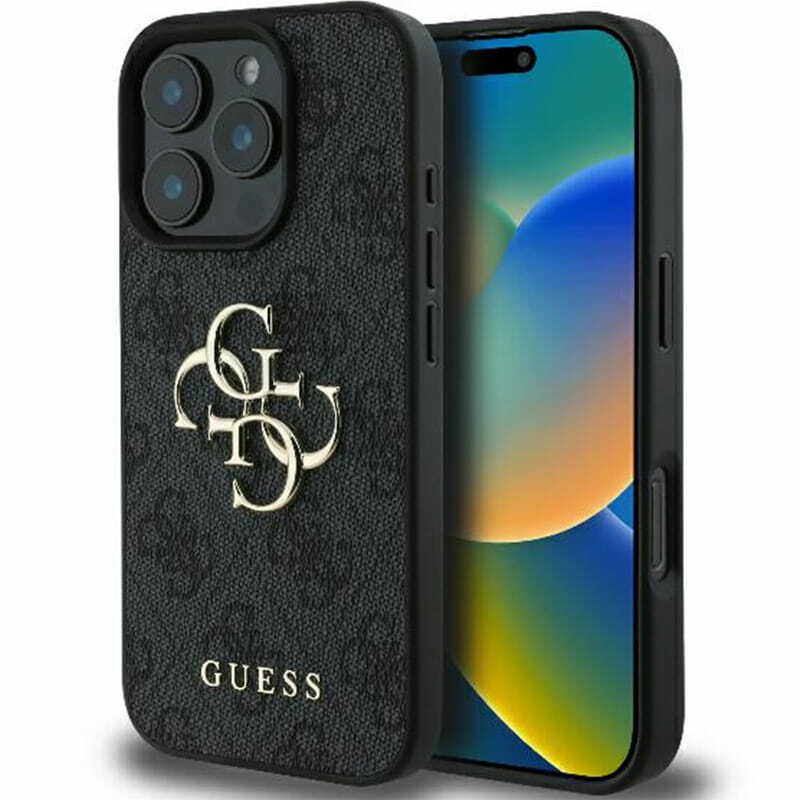 Zdjęcie do “Guess 4G Big Logo czarny - etui iPhone 16 Pro Max”.