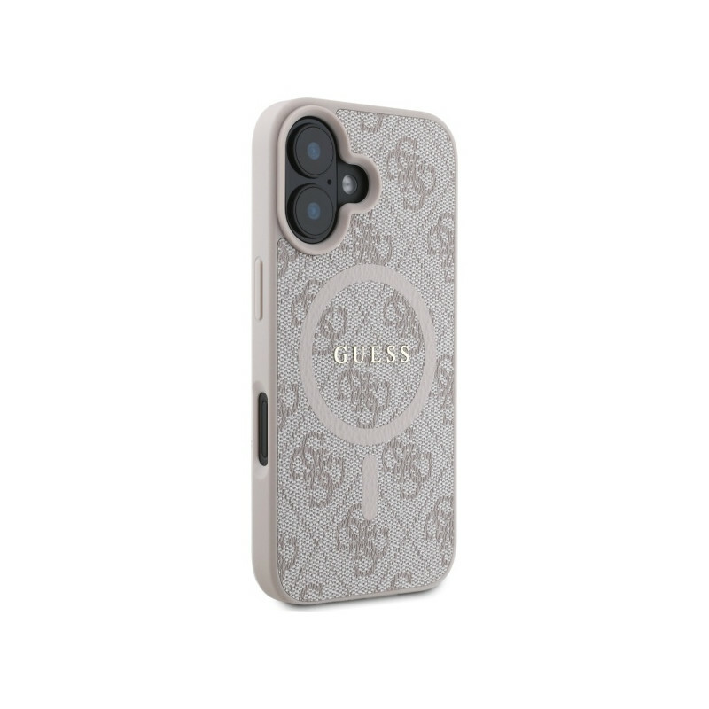 Zdjęcie do “Guess 4G Ring Classic Logo MS różowy - etui iPhone 16”.
