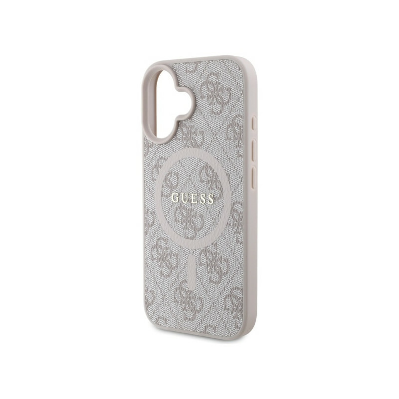 Zdjęcie do “Guess 4G Ring Classic Logo MS różowy - etui iPhone 16”.