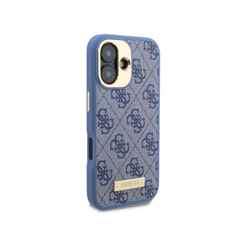 Zdjęcie do “Guess 4G Logo Plate MS niebieski - etui iPhone 16”.
