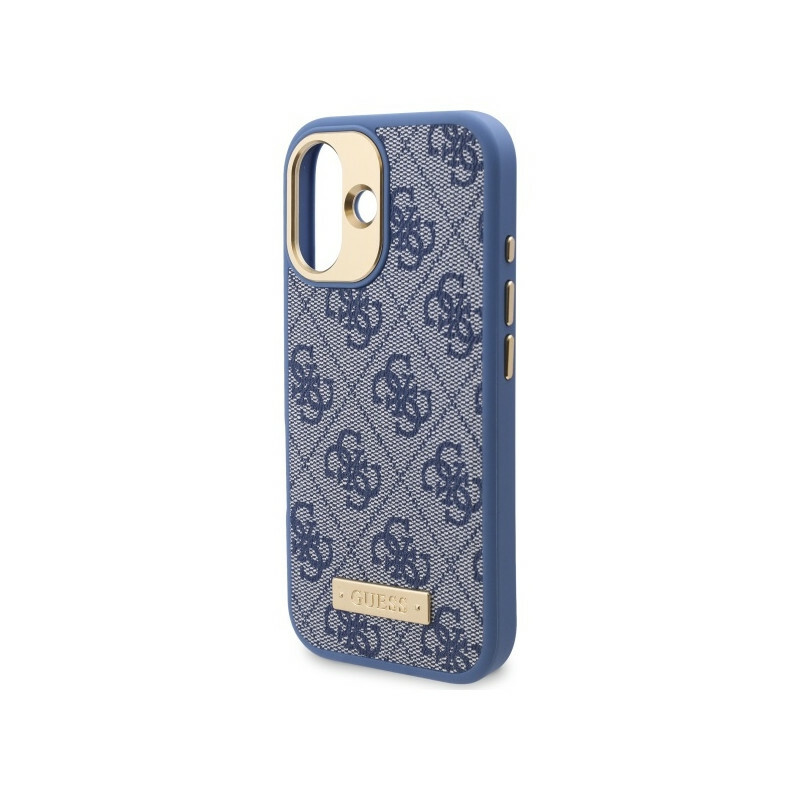 Zdjęcie do “Guess 4G Logo Plate MS niebieski - etui iPhone 16”.