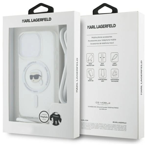 Zdjęcie do “Karl Lagerfeld Crossbody IML Karl Head MS przezroczysty - etui iPhone 16 Pro”.