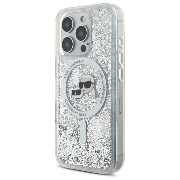 Zdjęcie do “Karl Lagerfeld Liquid Glitter KarlChoupette Head MS przezroczysty - etui iPhone 16 Pro”.