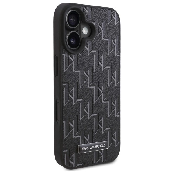 Zdjęcie do “Karl Lagerfeld Hot Stamp MS czarny - etui iPhone 16 Plus”.