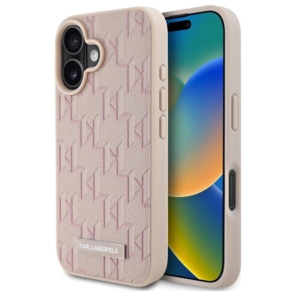 Zdjęcie do “Karl Lagerfeld Hot Stamp MS różowy - etui iPhone 16”.