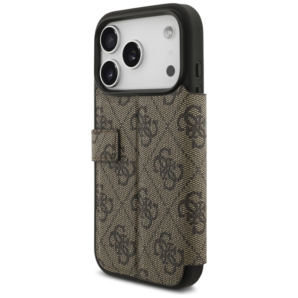 Zdjęcie do “Guess Book 4G Metal Logo brązowy - etui iPhone 17 Pro”.