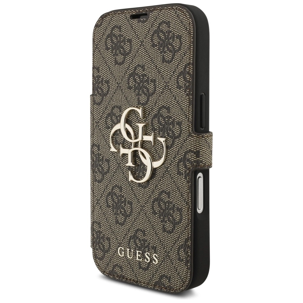 Zdjęcie do “Guess Book 4G Metal Logo brązowy - etui iPhone 17 Pro”.
