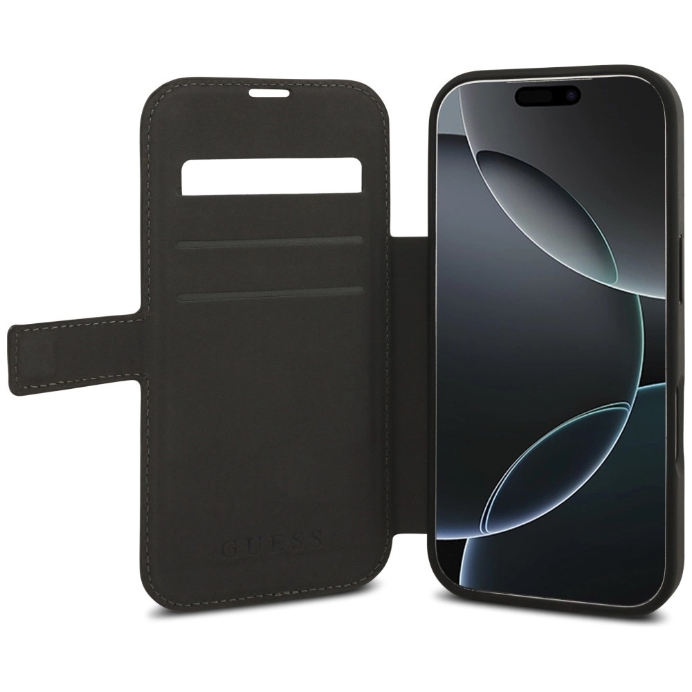 Zdjęcie do “Guess Book 4G Metal Logo brązowy - etui iPhone 17 Pro”.