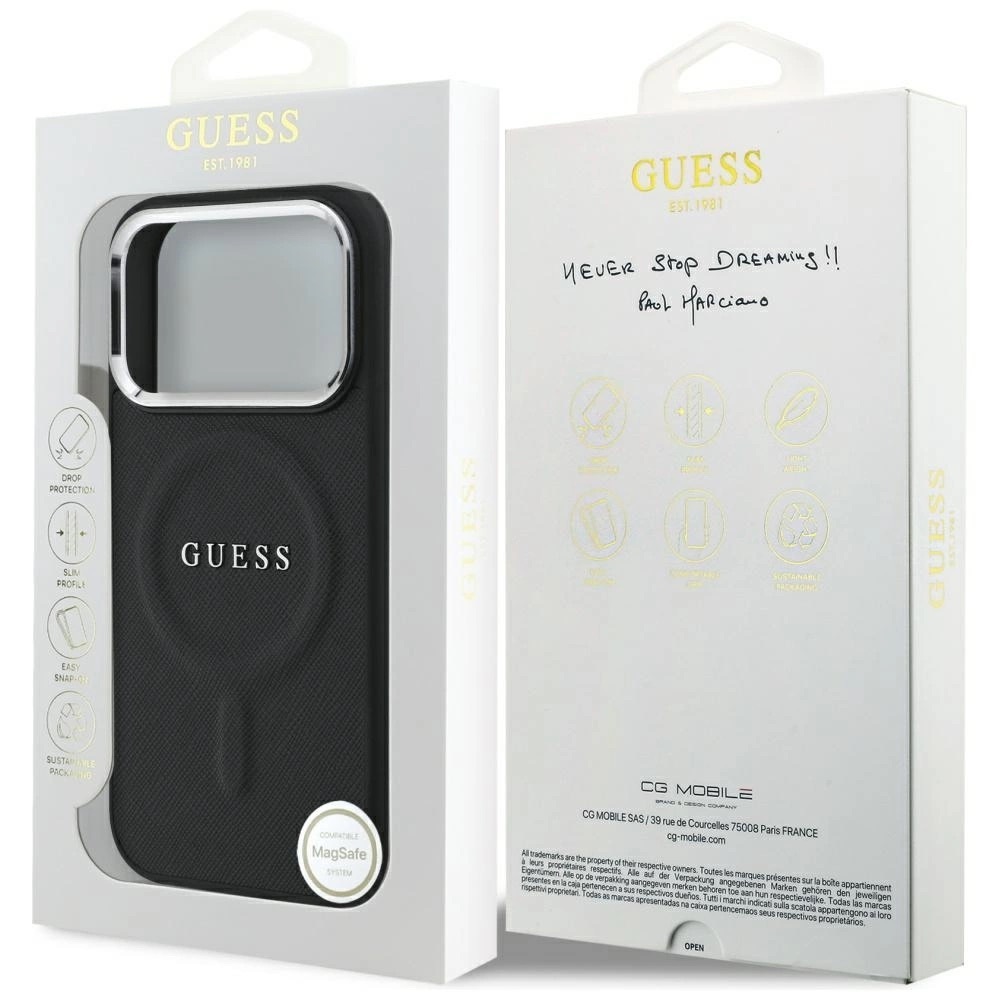 Zdjęcie do “Guess Classic Logo MS czarny - etui iPhone 17 Pro”.
