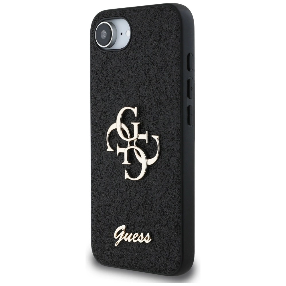 Zdjęcie do “Guess Fixed Glitter Big 4G czarny - etui iPhone 16e / 17e”.