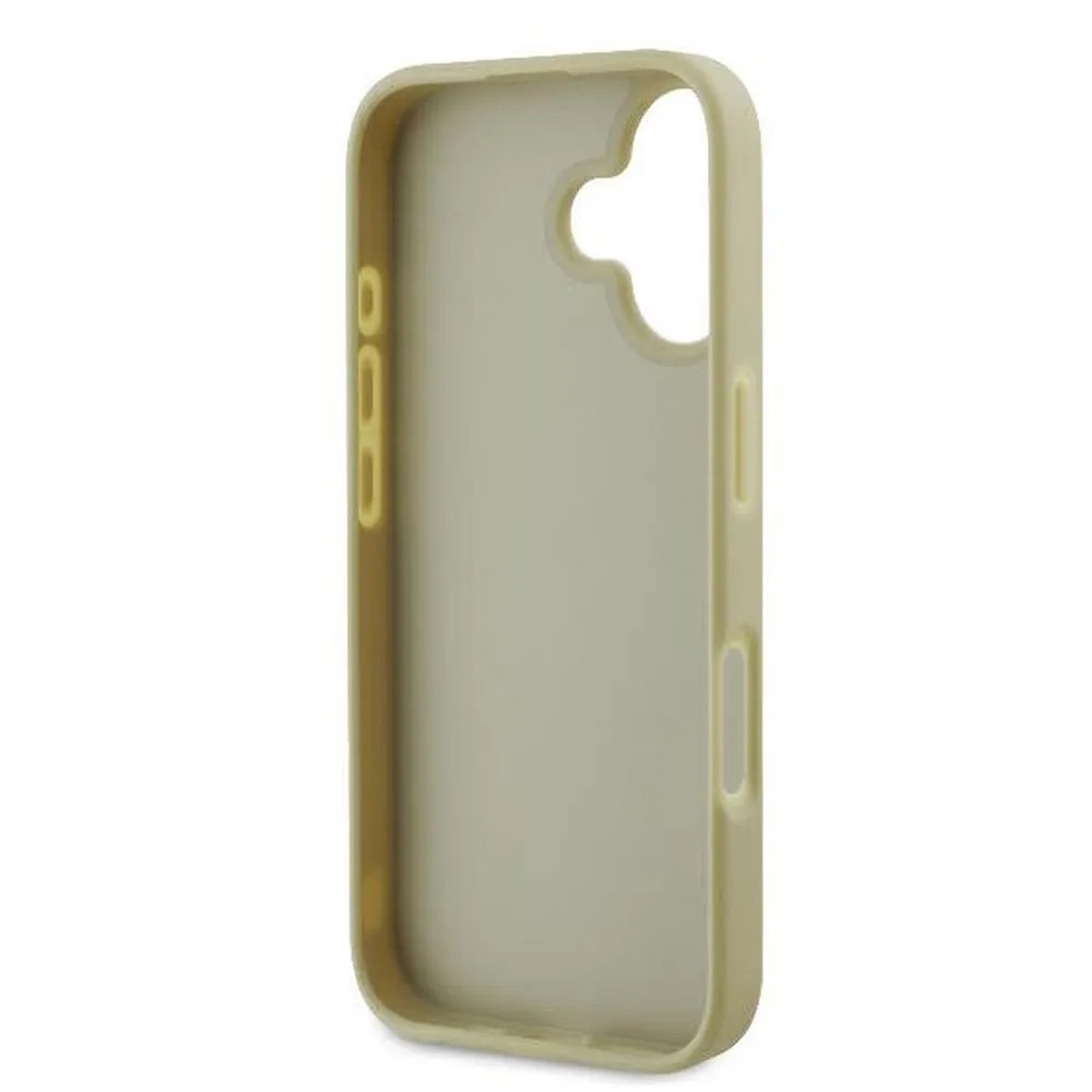 Zdjęcie do “Guess Fixed Glitter Big 4G złoty - etui iPhone 16”.