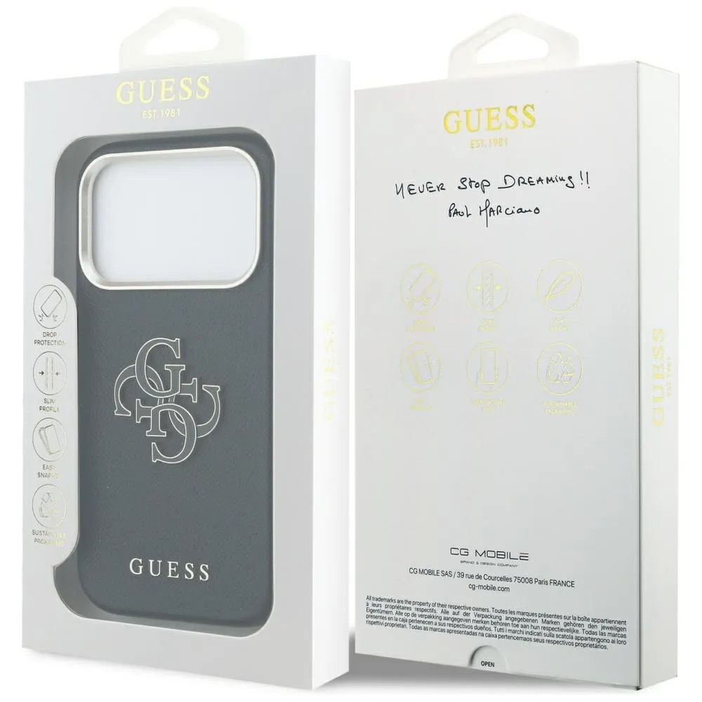 Zdjęcie do “Guess FW Resin Logo czarny - etui iPhone 17 Pro Max”.