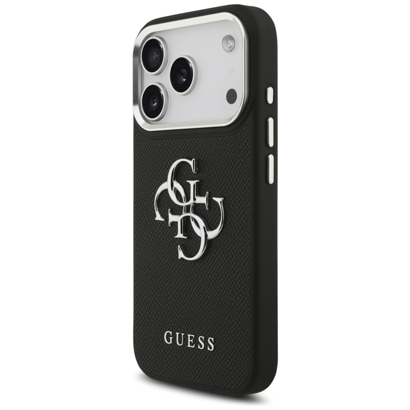 Zdjęcie do “Guess Grained Big Classic 4G czarny - etui iPhone 17 Pro Max”.