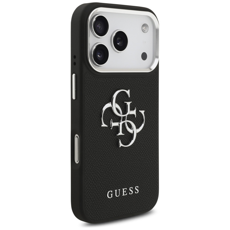 Zdjęcie do “Guess Grained Big Classic 4G czarny - etui iPhone 17 Pro Max”.