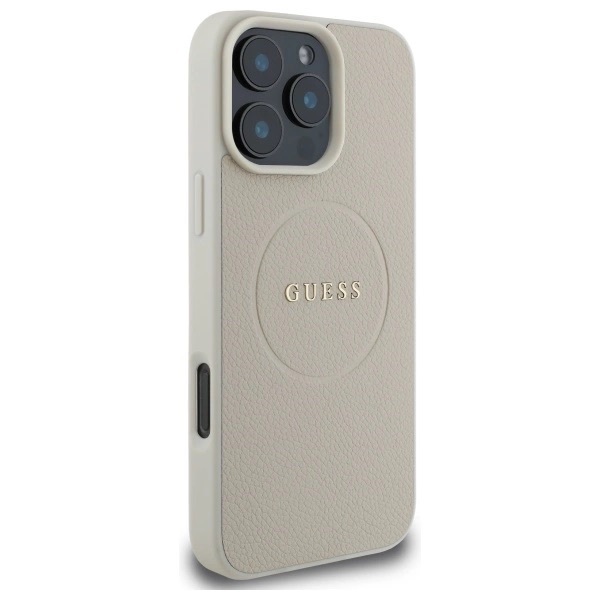 Zdjęcie do “Guess Grained Ring MS beżowy - etui iPhone 16 Pro Max”.