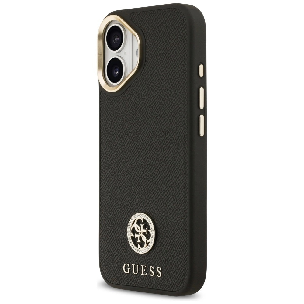 Zdjęcie do “Guess Grained Strass Logo MS czarny - etui iPhone 17”.