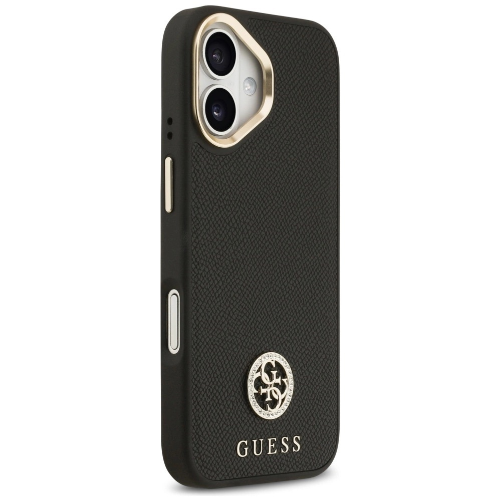 Zdjęcie do “Guess Grained Strass Logo MS czarny - etui iPhone 17”.