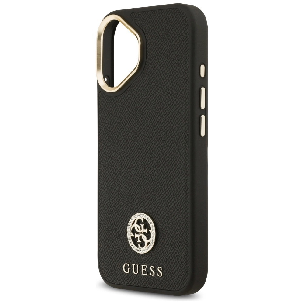 Zdjęcie do “Guess Grained Strass Logo MS czarny - etui iPhone 17”.