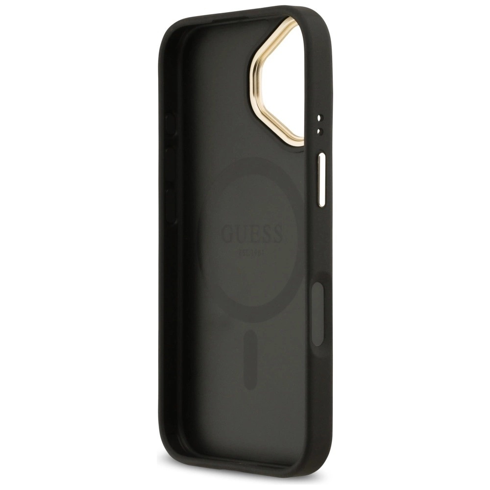 Zdjęcie do “Guess Grained Strass Logo MS czarny - etui iPhone 17”.