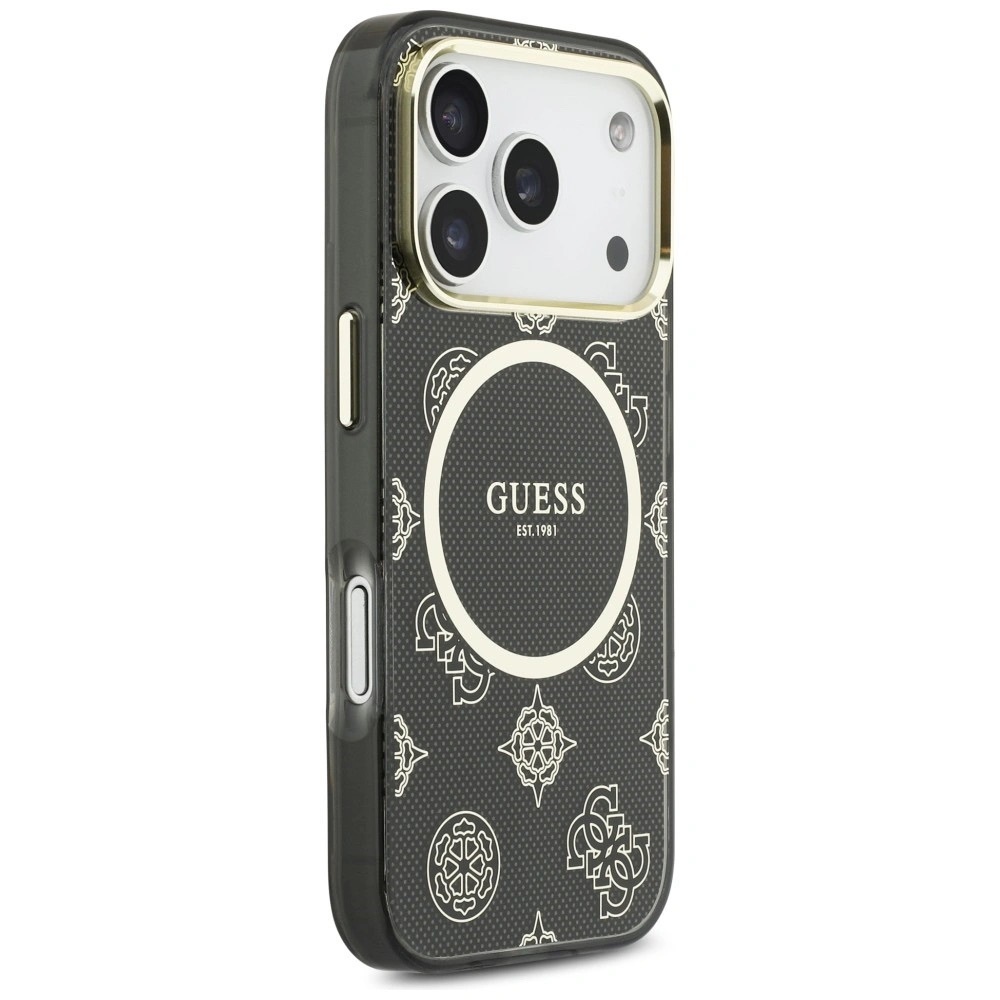 Zdjęcie do “Guess IML Peony Dot MS czarny - etui iPhone 17 Pro”.