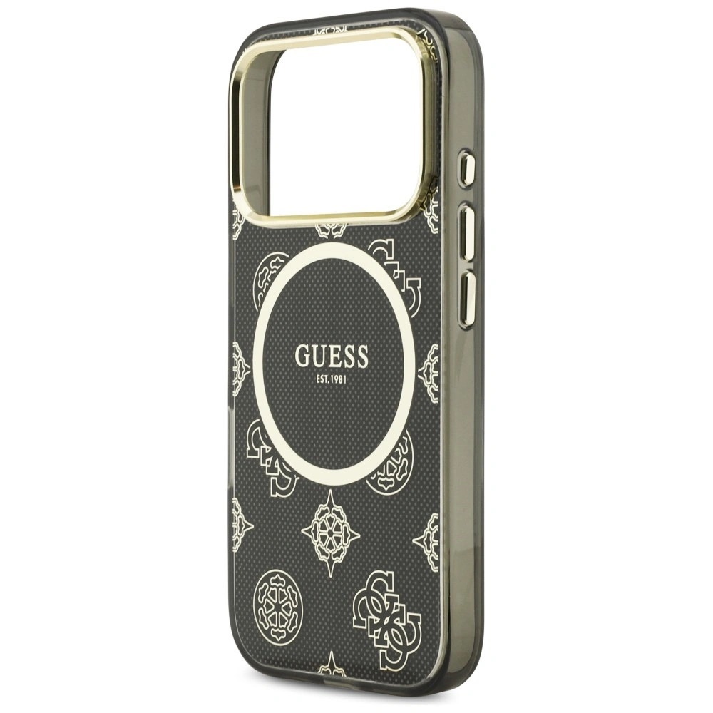 Zdjęcie do “Guess IML Peony Dot MS czarny - etui iPhone 17 Pro”.