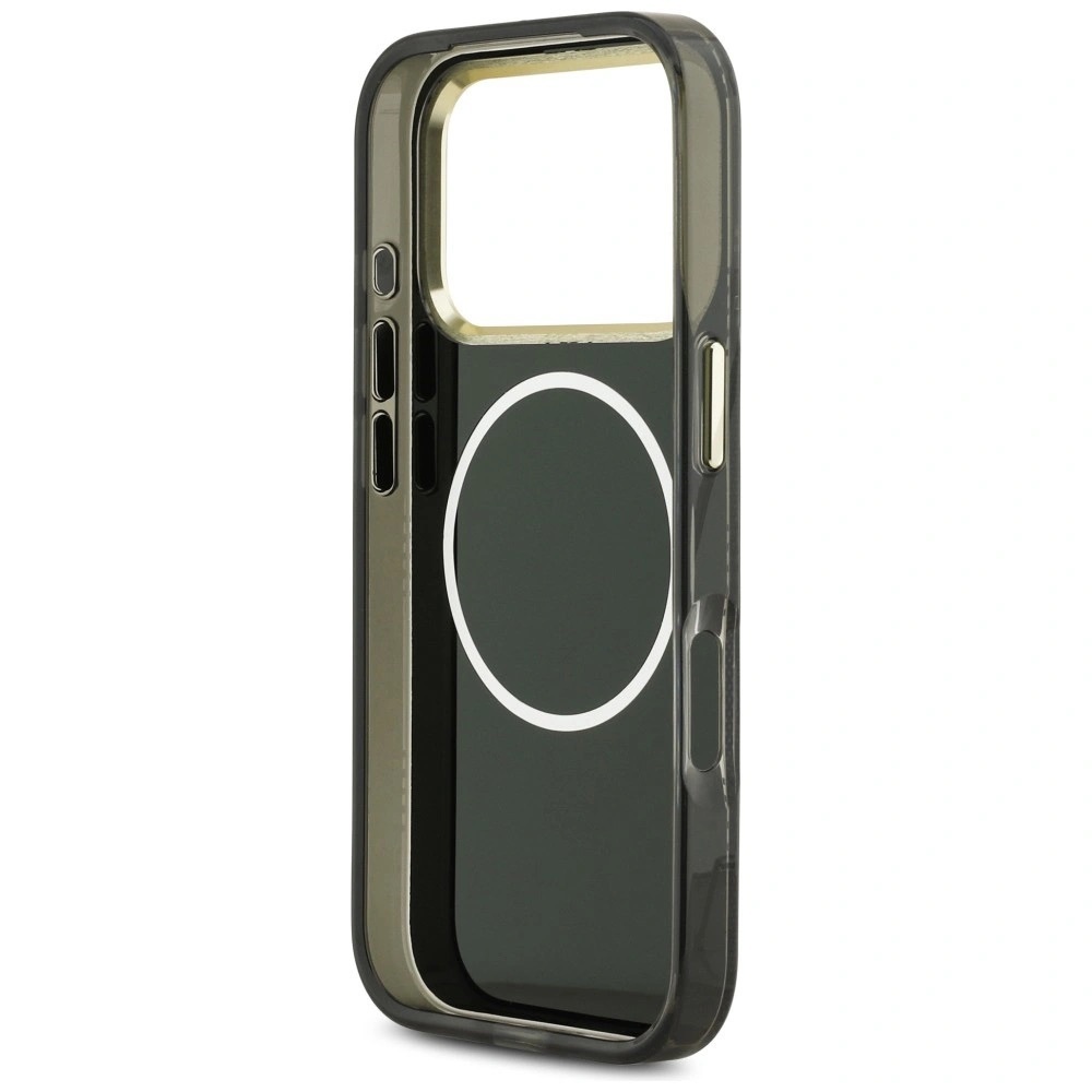 Zdjęcie do “Guess IML Peony Dot MS czarny - etui iPhone 17 Pro”.