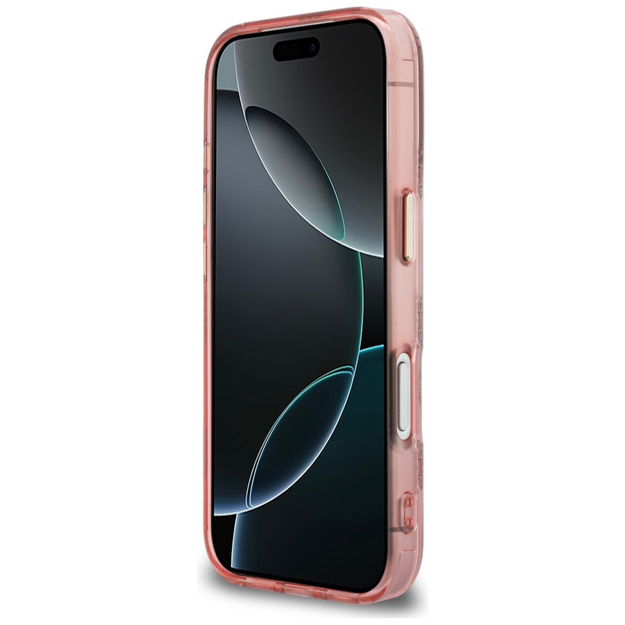 Zdjęcie do “Guess IML Peony Dot MS różowy - etui iPhone 17 Pro”.